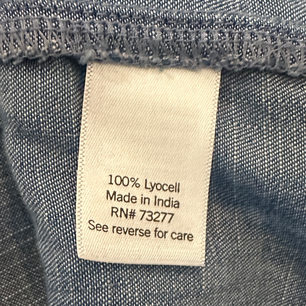 LC Lauren Conrad Indigo Blouse with Ruffle Detail - Picture 5 of 5